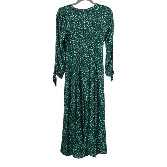 Reformation Zelda Long Tie Sleeve Midi Dress in Rosemarie Floral - Picture 4 of 10